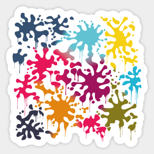 Happy Splashes of Color Sticker